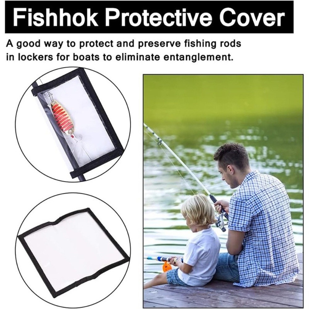 Fishing Rod Wrap Tape - PVC Fishing Lure Cover Storage Pouch