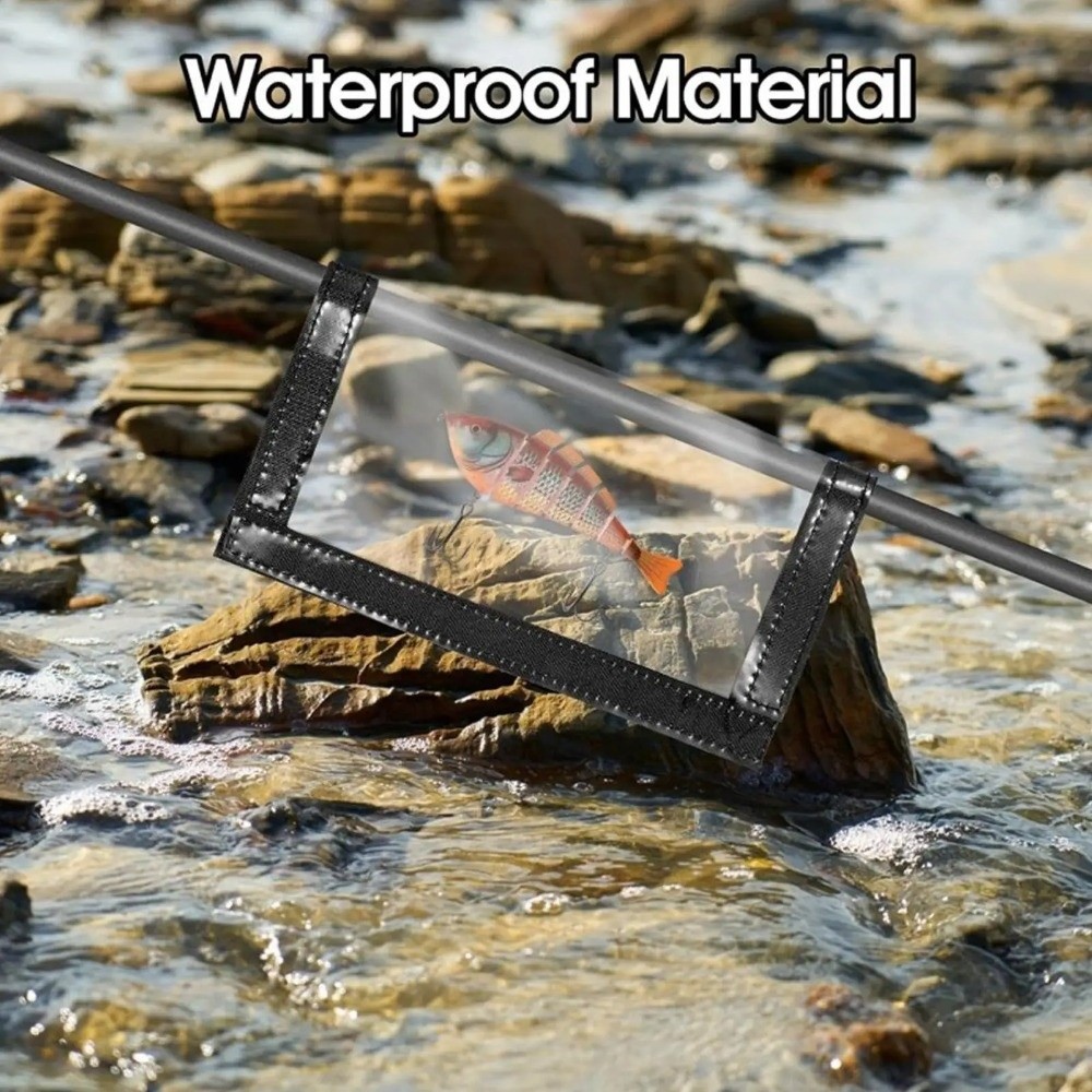 Fishing Rod Wrap Tape - PVC Fishing Lure Cover Storage Pouch