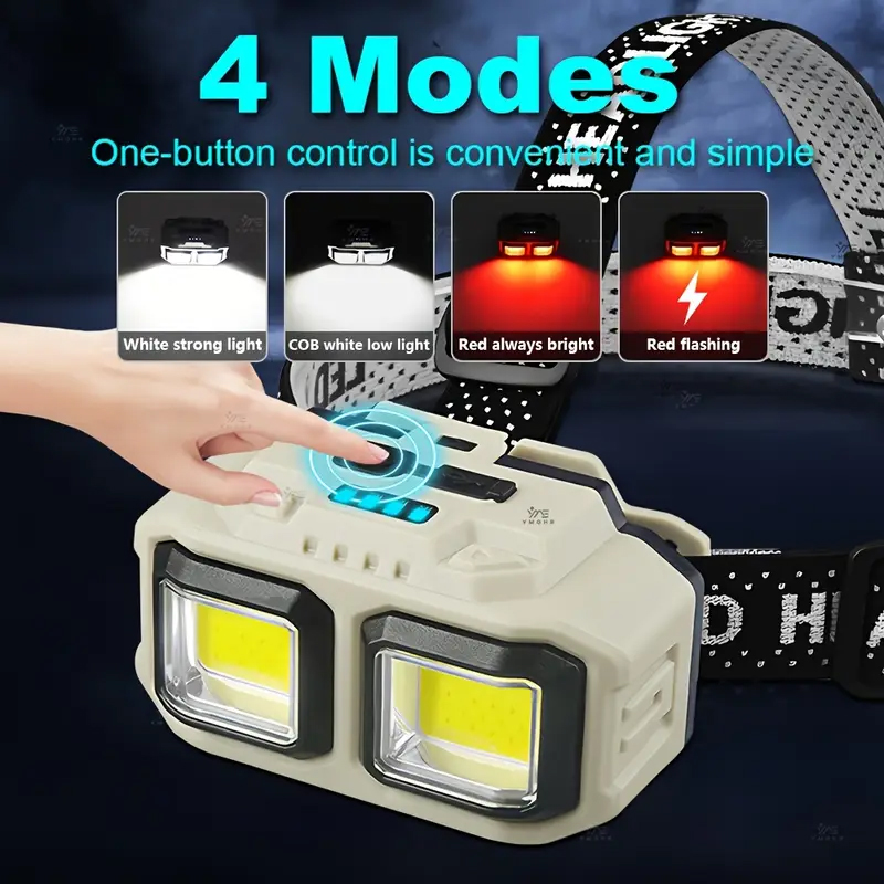 COB LED Headlamp Rechargeable  - Fishing Headlamp 评论和价格