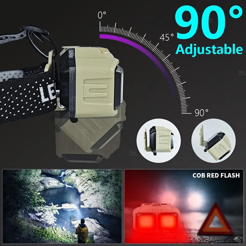 COB LED Headlamp Rechargeable  - Fishing Headlamp 评论和价格