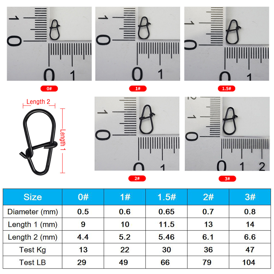 50Pcs Crankbait Snaps Stainles - Fishing Equipment Used 评论和价格