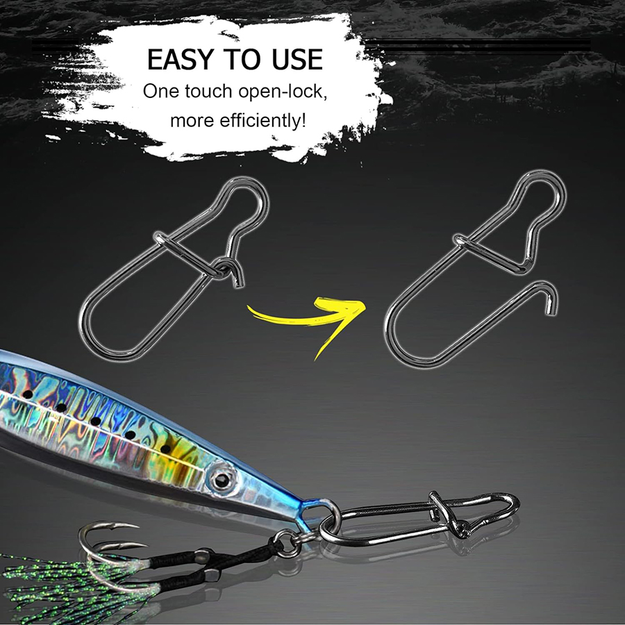 50Pcs Crankbait Snaps Stainles - Fishing Equipment Used 评论和价格