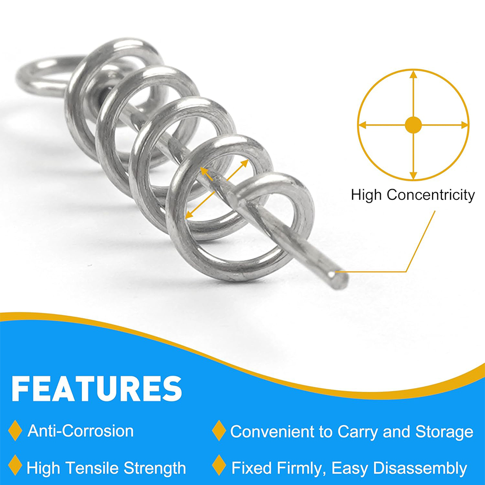 50Pcs Spring Twist Lock Fishin - Fishing Equipment Used 评论和价格