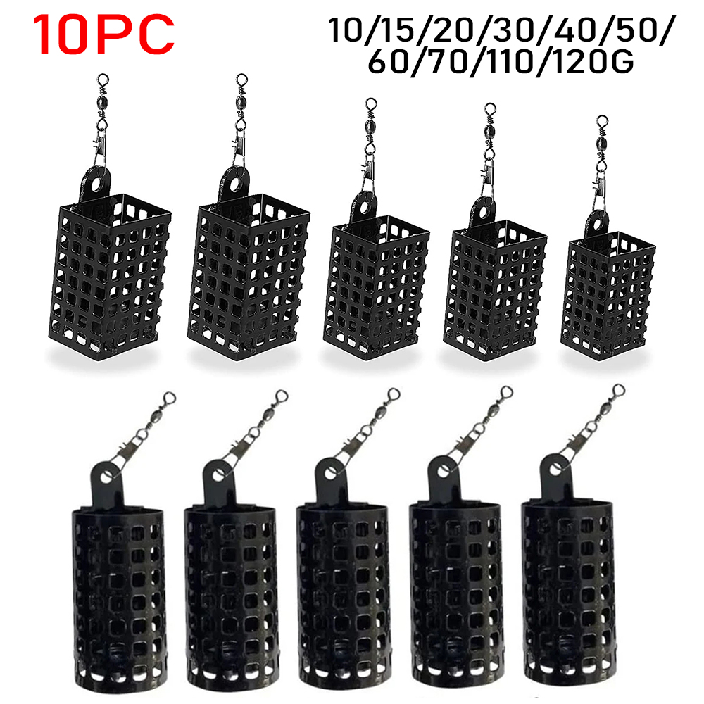 10PCS Fishing Tackle Feeder Ca - Fishing Equipment Used 评论和价格