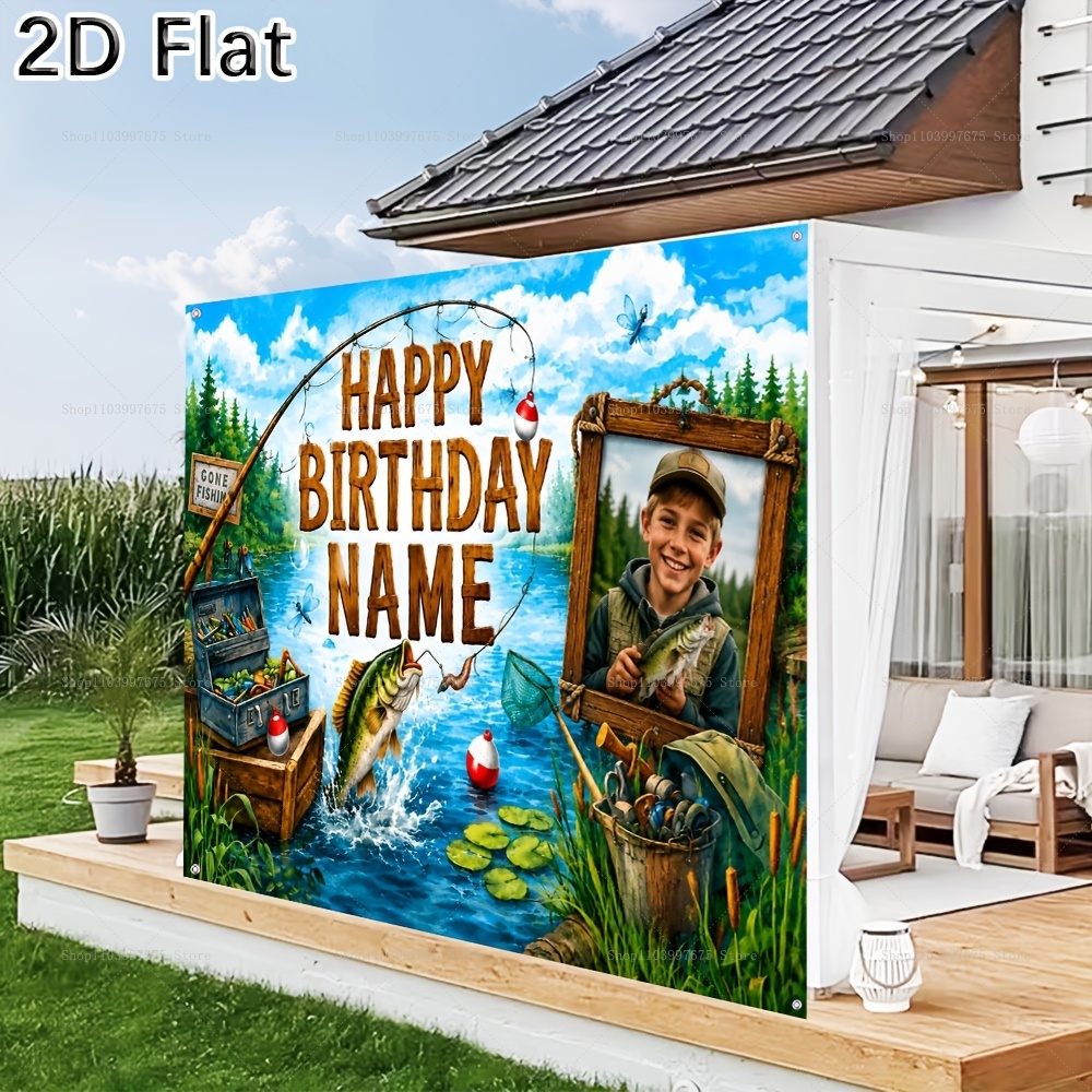Custom Name Photo fishing-them - Fishing Equipment Kids 评论和价格