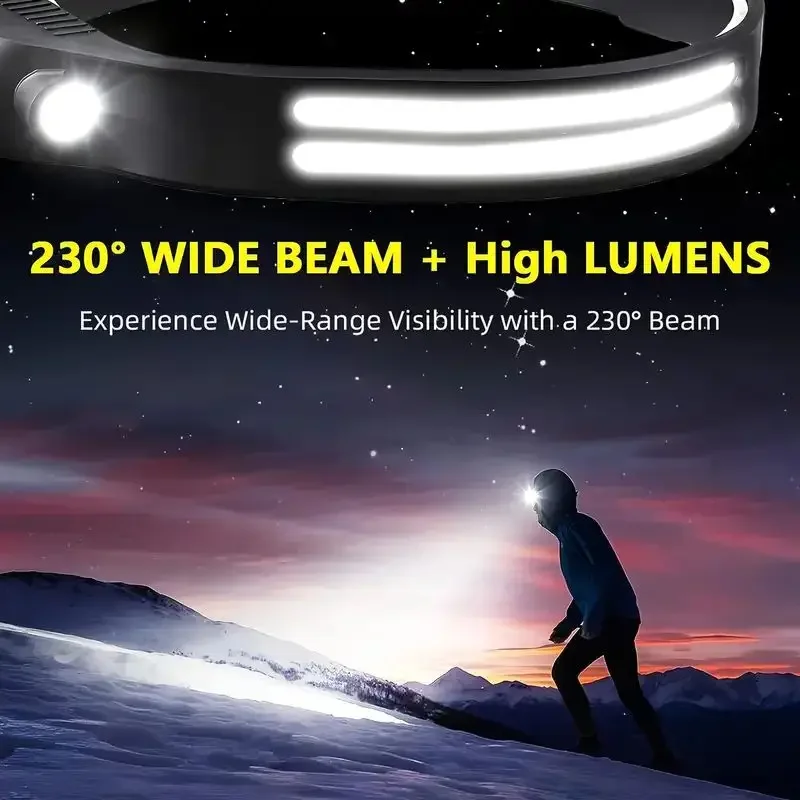 LED Sensor Headlamp USB Rechar - Fishing Headlamp 评论和价格