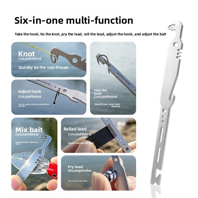 QAJTAO 4 pieces 6-in-1 stainle - Fishing Equipment Pictures 评论和价格